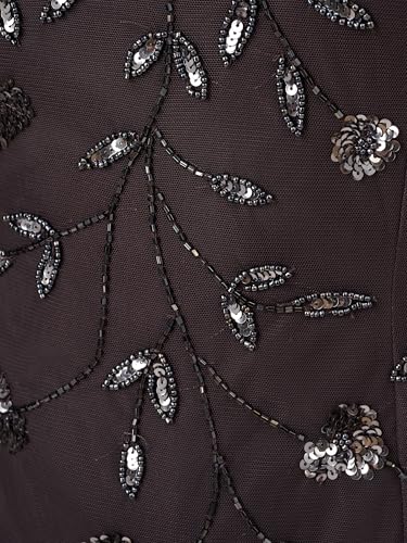 Adrianna Papell Women's Beaded Floral Short Dress3