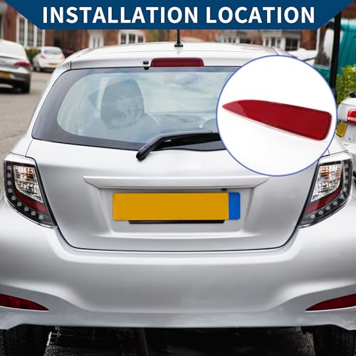 Image of No.5216352100 Bumper Reflector for Toyota Yaris 2012-2014 without Sport Bumper /Rear Right Bumper Reflector Side Marker /Durable ABS / 1 Pc Red