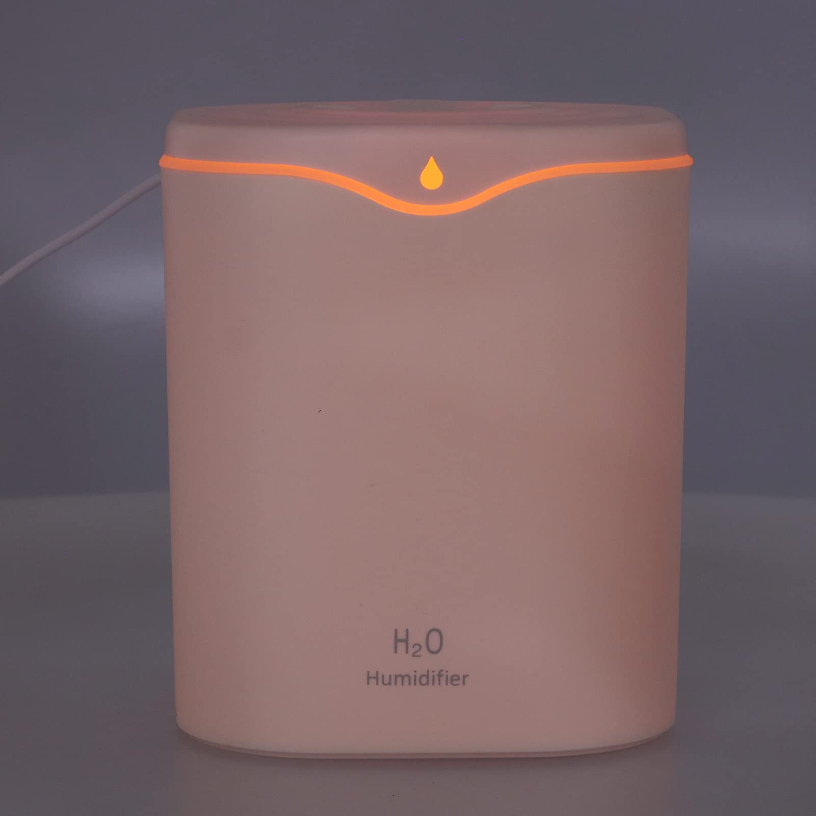 Sonew Efficient Double Spray Air Humidifier with 2L Capacity, Silent Mini Aroma Diffuser, USB Powered for Home, Bedroom, Office - White