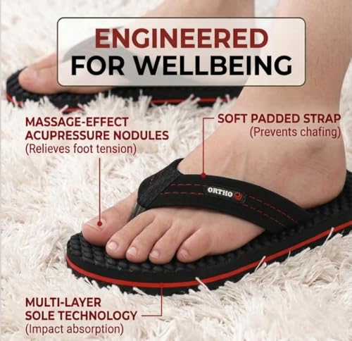 Image of ORTHO JOY House Slipper for Women's Care | Orthopaedic | Diabetic | Acupressure | Comfortable | MCR | Flip Flop Ladies and Girl's Home for Daily Use