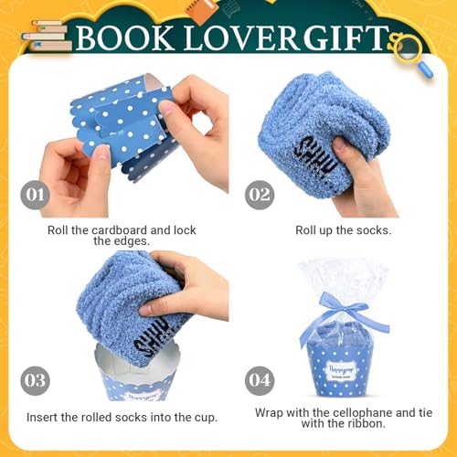 HAPPYPOP 2025 Teacher Graduation Gifts - Socks for Book Lovers Reading Gifts for Women Men4