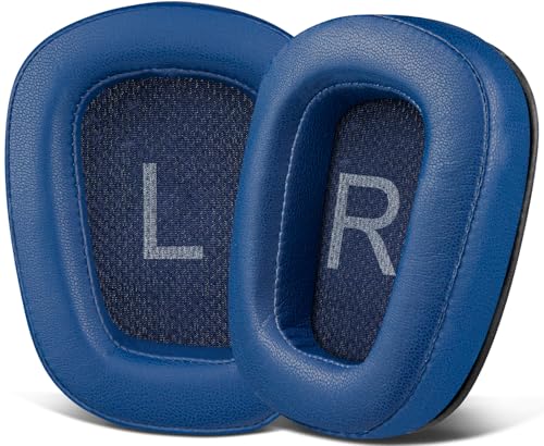 Image of SOULWIT Protein Leather Ear Pads Cushions Replacement for Logitech G35 G930 G933 G935 G633 G635 G533 G430 G431 G432 G433 Gaming Headset, Earpads for G332 G230 G231 G233 Headphones - Navy Blue