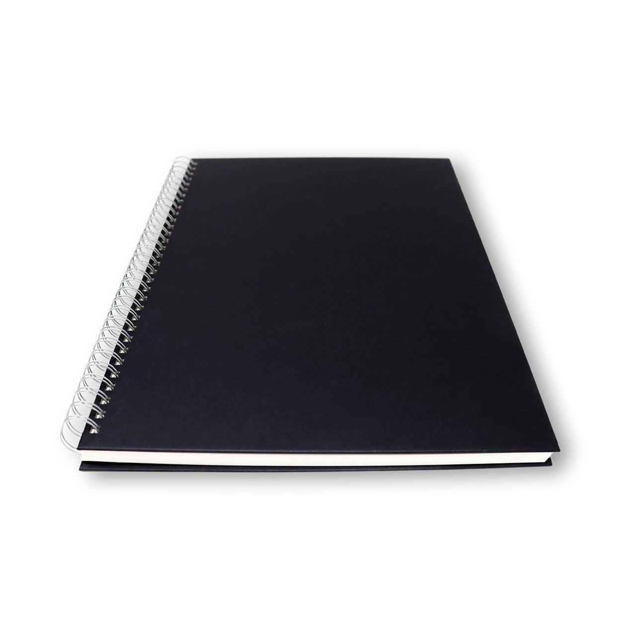 Artway Studio A3 Mixed Media Sketchbook - Portrait - 30 Pages (60 Sides) of 240gsm Mixed Media Paper - Black Hardcover Spiral Bound Pad for Drawing, Illustration & Mixed Media