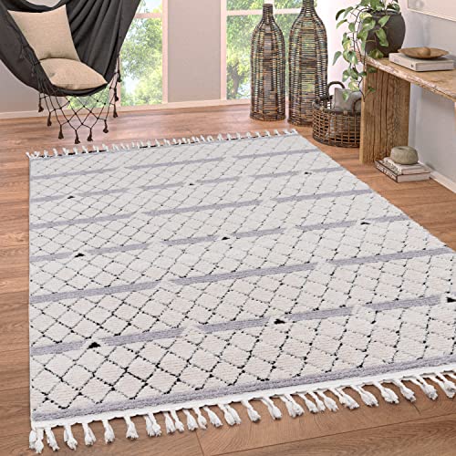 Alfombra Salon De Habitacion Pelo Corto Moderna Motivo Etnica Nordica Dibujo Geometrico Rombo 3d Con Flecos, Tamaño:160x230 Cm, Color:Gris Alfombra Salon De Habitacion Pelo Corto Moderna Motivo Etnica Nordica Dibujo Geometrico Rombo 3d Con Flecos, Tamaño:160x230 Cm, Color:Gris