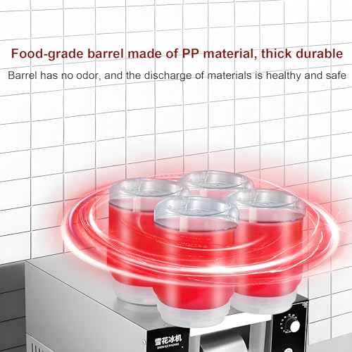 Máquina para hielo copo 4 barriles 1200W 220V miniatura 7