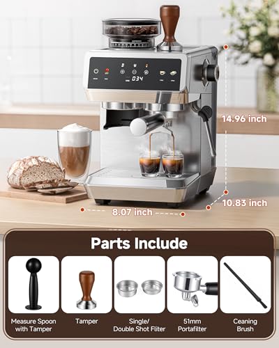 Semi-Automatic Espresso Machine with Wand