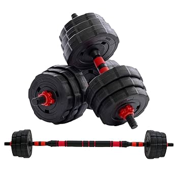 Amazon | ダンベル・バーベル20kgセット バーベルにもなる 可変