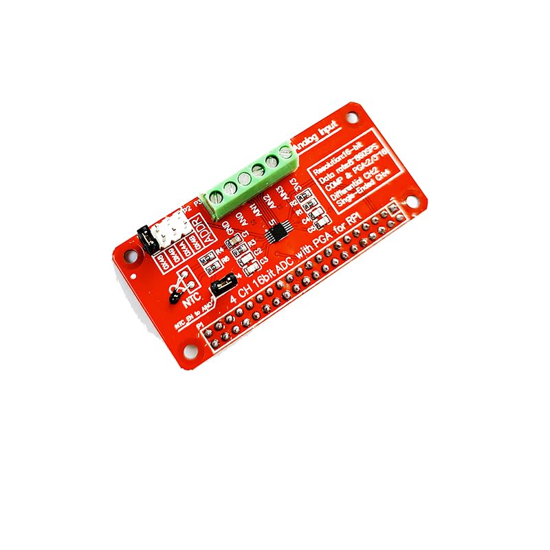RPi-ADS1115-ADC Module, Precision 16-bit Analog-to-Digital Converter (ADC), I2C Interface for Raspberry Pi
