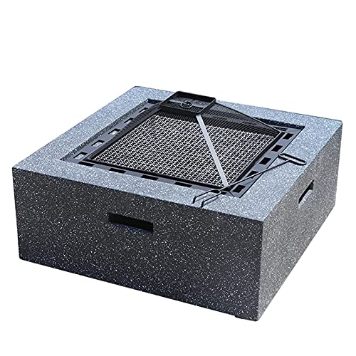 BKSXSOP Gran Mesa de Barbacoa para Exteriores en la terraza del jardín, con fogata y brasero.