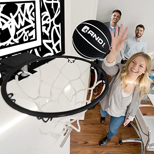 AND1 Over The Door Mini Hoop 18”x12” PreAssembled Portable