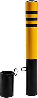 Herausnehmbarer Sicherheits-Absperrpfosten, Verzinkter Stahlpfosten Als Verkehrsbarriere, Parkpoller Mit Bodenhülse, Für Einfahrten Und Verkehrssicherheit(Yellow-1pc,60cm/23.6in)