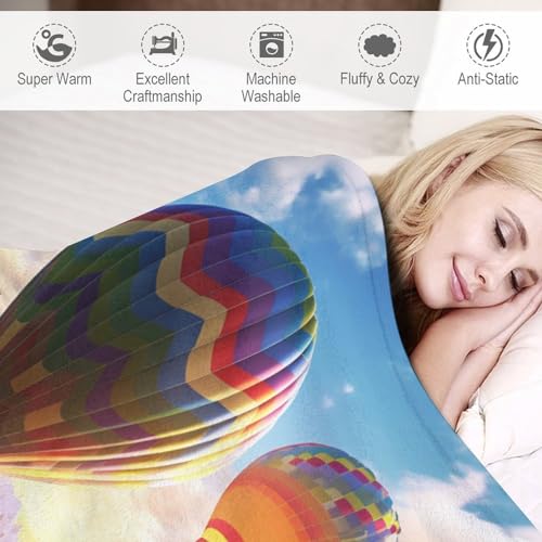 Couverture moelleuse montgolfière flannel pour envelopper bébé de douceur - 4