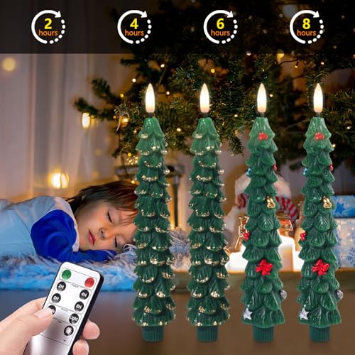 Bougies LED pour sapin de Noël à piles et programmables - 3