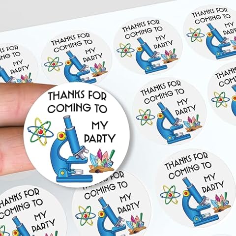AK Giftshop Science Birthday Party Stickers Cover