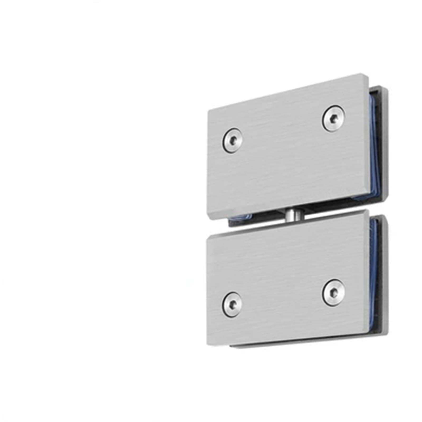 1pc SS304 Display Cabinet Glass Door Hinge 360 ° Rotary Clip Shower Room Bathroom Clip Heaven Earth Upper Lower Door Shaft(UT-1001)