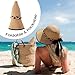Beach Hats for Women, Straw Sun Hats for Women UPF 50+ UV Sun Protection Foldable Sun Hat Deep Khaki
