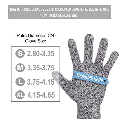 4 PCS (M+L) Cut Resistant Gloves Food Grade Level 5 Hand Protection,Kitchen Cut Gloves (Large+Medium) - Image 4