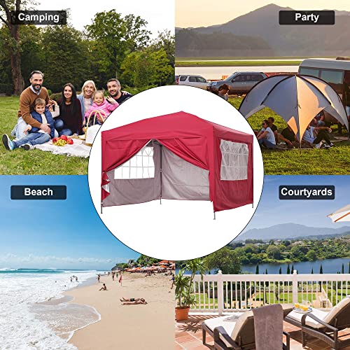Gdy Canopy Tent, 10'X10' Instant Shelter Portable Outdoor Canopies With 4 Removable Side Walls #TOP1