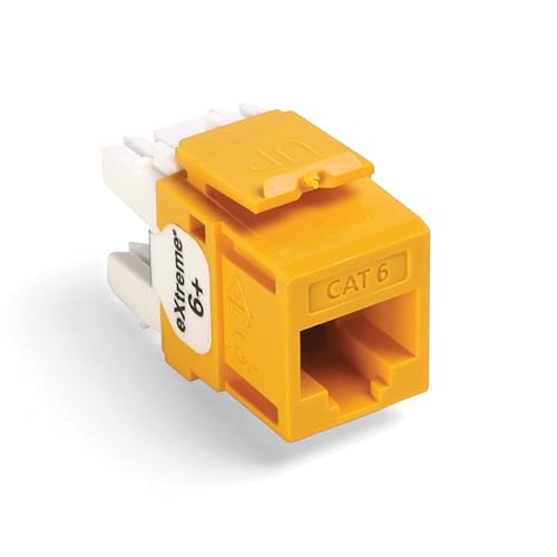 Miniatura 7 de Leviton 61110-BR6 eXtreme 6+ QuickPort Connector, CAT 6, rojo, paquete de 25