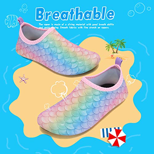 Image of WateLves Kids Water Shoes Toddler Girls Boys Barefoot Non-Slip Quick Dry Aqua Socks for Beach Swim Walking
