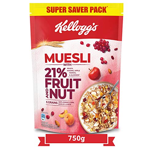Image of Kellogg's Multigrain Chocos, 1100G /1.05kg | Multigrain Energy, More Chocolatey | No-Maida | + Kellogg's Muesli Fruit Nut & Seeds 750G | 12-In-1 Power Breakfast | India'S No. 1 Muesli |