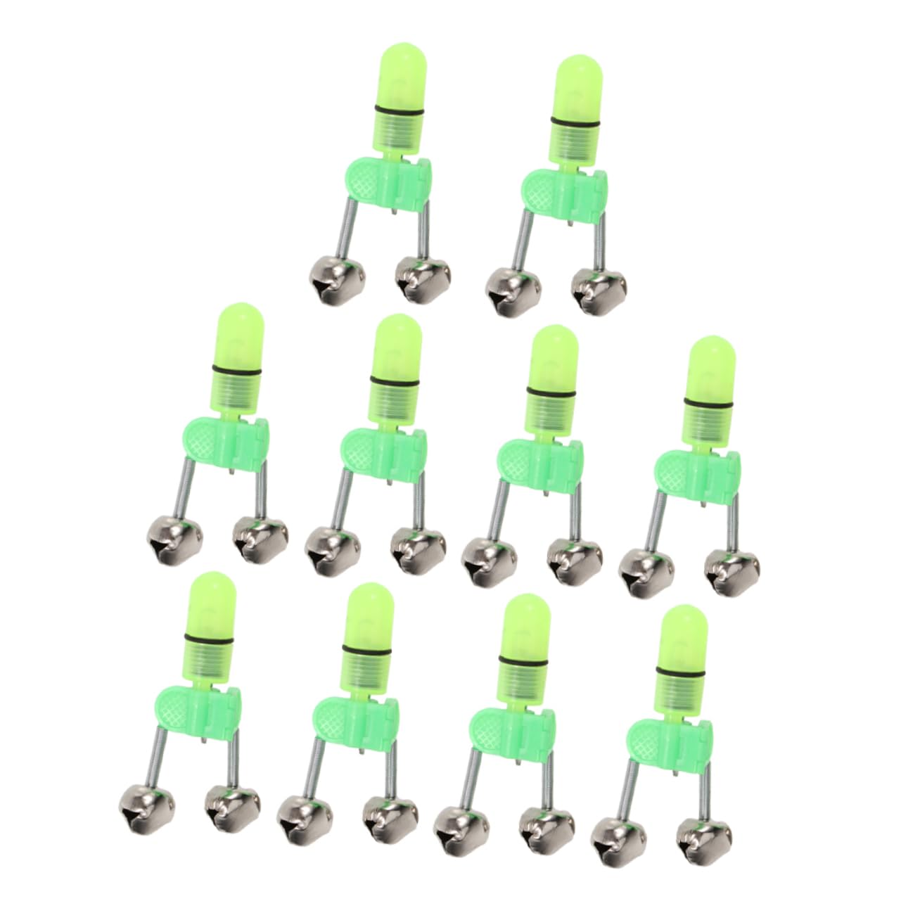 VICASKY Fish Bite Alarm 10pcs Fishing Rod Bells Portable Bait Alarm Night Fishing Bell