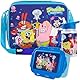 Get Trend Spongebob Squarepants Brotdose Set mit Kühltasche Wasserflasche Lunchbox Kinder Isoliertasche mit Flasche Schule Kindergarten Picknick Mädchen Jungen (Blau SpongeBob)