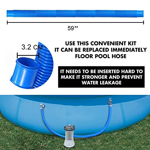 Mangueira de substituição para bomba de filtro de piscina com grampo, compatível com bomba de 300 GP