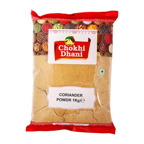 Chokhi Dhani Coriander Powder | Pure & Fresh Ground Dhania Spice | Premium Quality Indian Spice for Curries Soups & Marinades | No Additives | 1Kg
