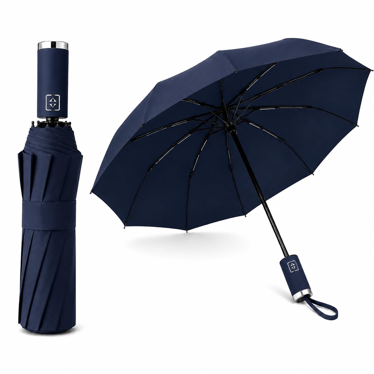 shoppostreet Umbrella for Women,Folding Umbrella Windproof 10 Ribs Travel Umbrella with Premium Handle Compact Auto Open Close for Men & Women-picture-27
