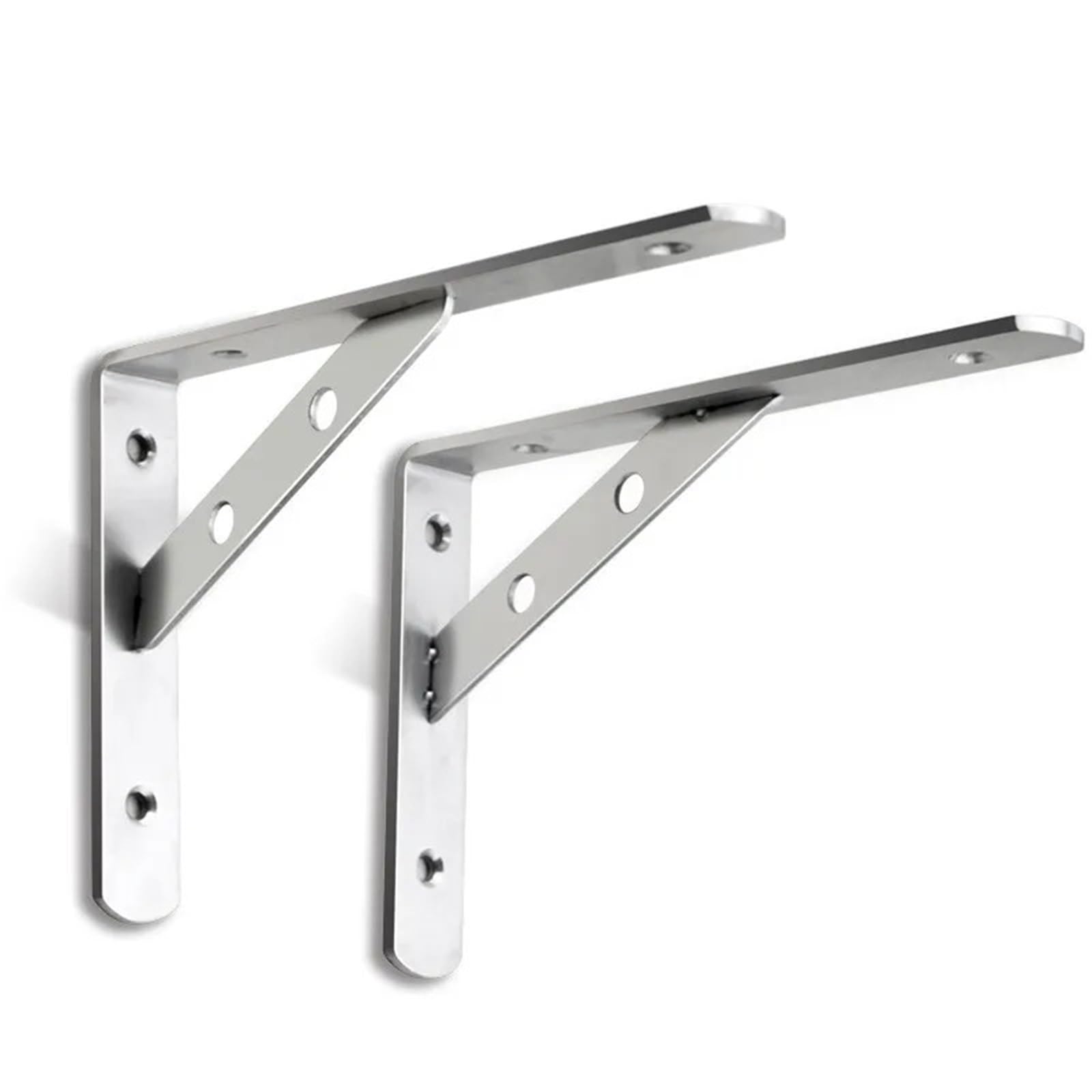 Jfnklfg Removable 3Mm-6Inch Metal Brackets 2Pcs Triangle Brackets Wall Shelf Bracket Heavy Support Mounted Bench Table Hardware