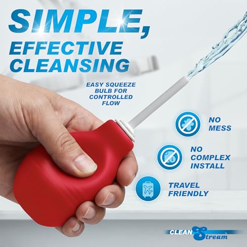 Poire à lavement rouge souple de 224ml pour hygiène intime - 6