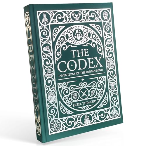 The Codex: Inventions of the Human Mind - Illustrated Encyclopedia of Inventions &amp; Inventors - Da Vinci-Inspired Coffee Table Book - History &amp; Science Book for Adults and Kids - Hardcover Gift