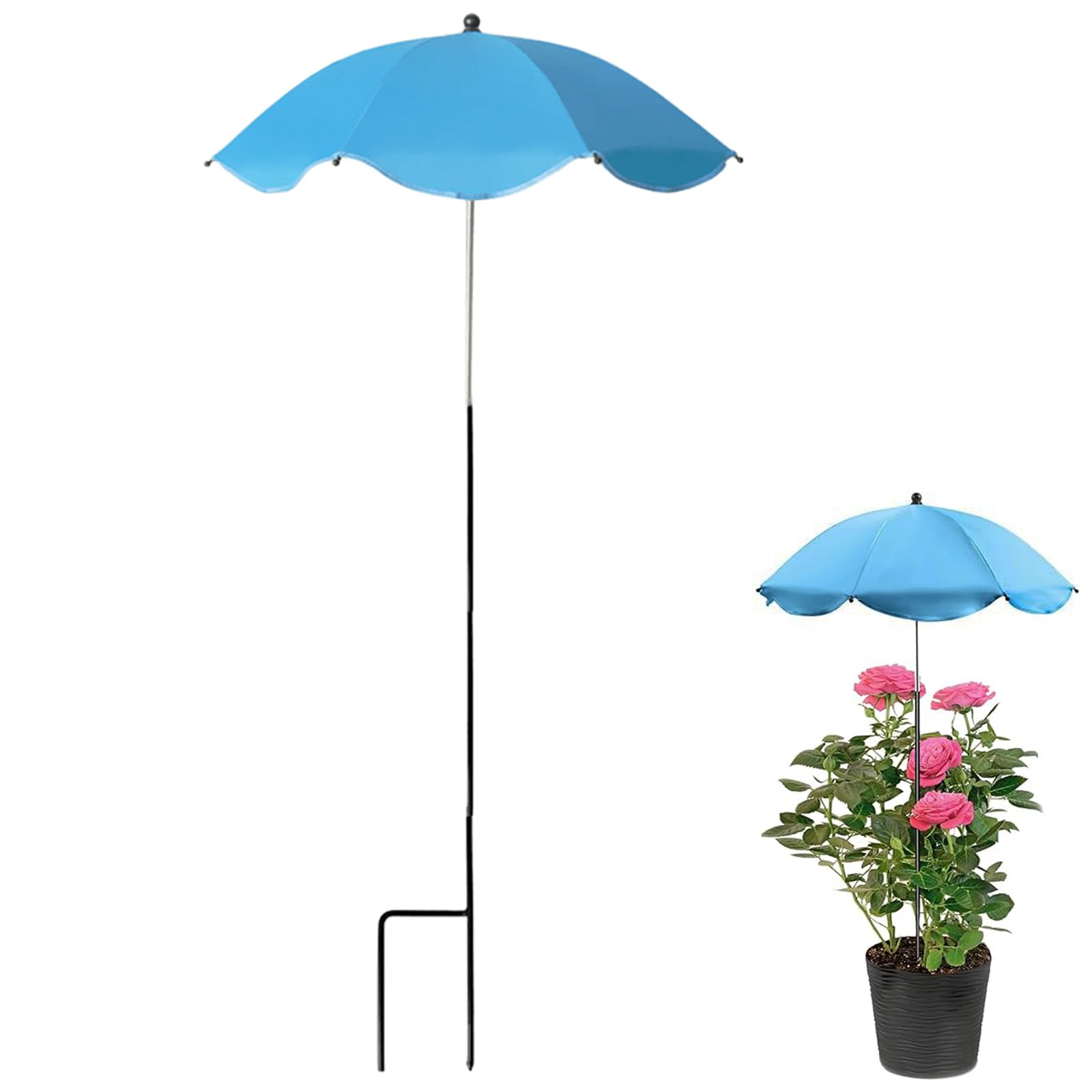 Generico Ombrello Parasole per Piante, Ombrello Regolabile per Piante Parasols per Plantes d'Extérieur, Ombra per Piante da Giardino per Piante Vive e in Vaso (blu