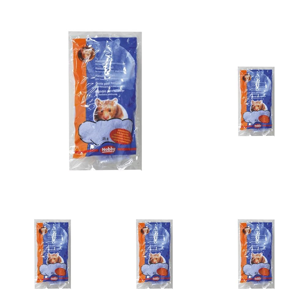 Nobby Hamsterwatte aus Naturfaser, 1 Packung 25 g (Packung mit 5)