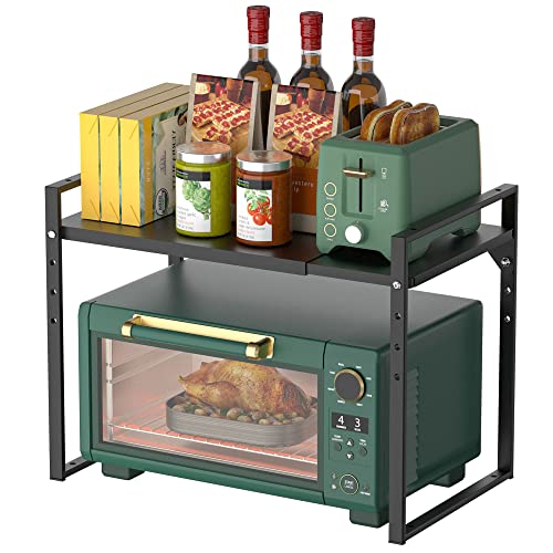 GEDLIRE Verstellbares Mikrowellenregal 2-Stufiges, Erweiterbares Stehend Küchen Mikrowellen...