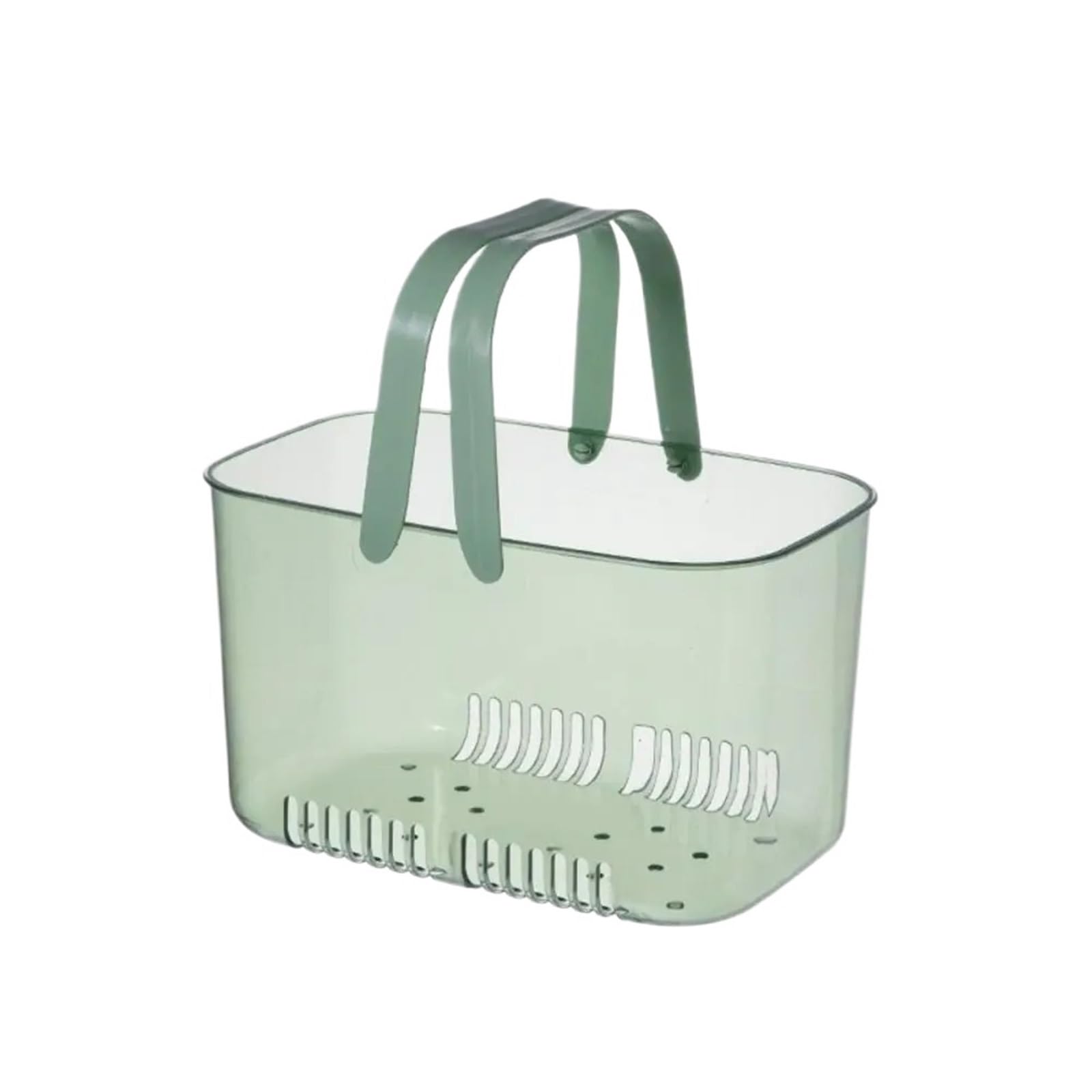 BAYNOPURIN Shower Bag Bottom Hollow Bathroom Storage Easy To Drain Swim Basket Durable Portable With Transparent Handles(Green)