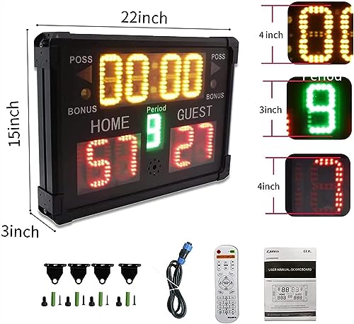 Marcador electrónico de baloncesto profesional portátil miniatura 4