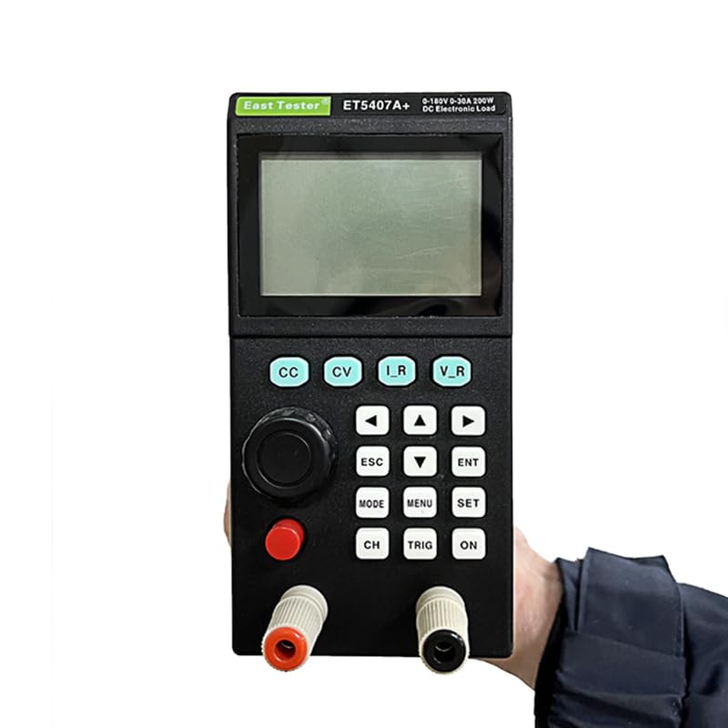 ET5407A+ Programmable DC Electronic Load - 200W 30A 180V Battery & Power Supply Tester with CC/CV/CR/CP Mode, LCD Display, USB Support, EV, Lab