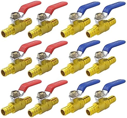 WHK 10 Packs 1/2 Pex Valve Pex Ball Valve 1/2 Inch Shut Off Valve Full - View #2