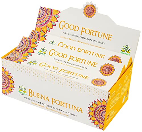 Image of Himalaya Premium Incense Sticks for Everyday Use | Aroma Fragrance Sticks | Pooja Room Items for Home & Prayers | Freshness Positive Energy (Good Fortune Fragrance) (Pack of 12, Each of 15 GM)