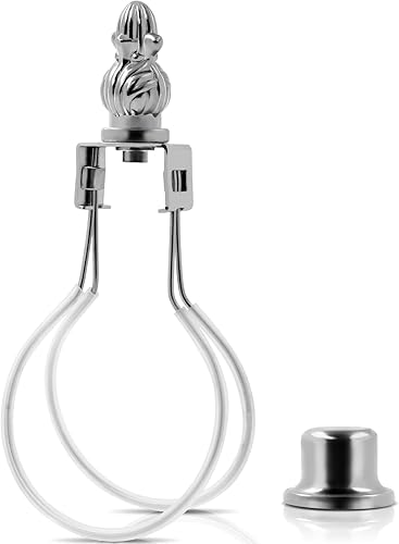 Miniatura 2 de Adaptador de lámpara de clip con niveladores de silicona y remate de perilla de tapa  Mantiene la pantalla de la lámpara en su lugar (plateado)