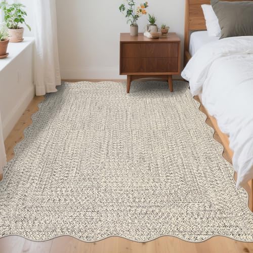 Tapete GAOMON 8x10 Beige con borde festoneado miniatura 2