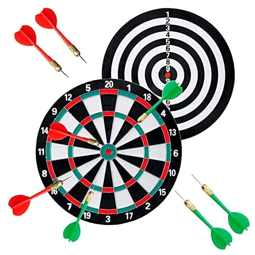 Jogo De Dardos Dupla Face Grande 6 Dardos Alvo Duplo