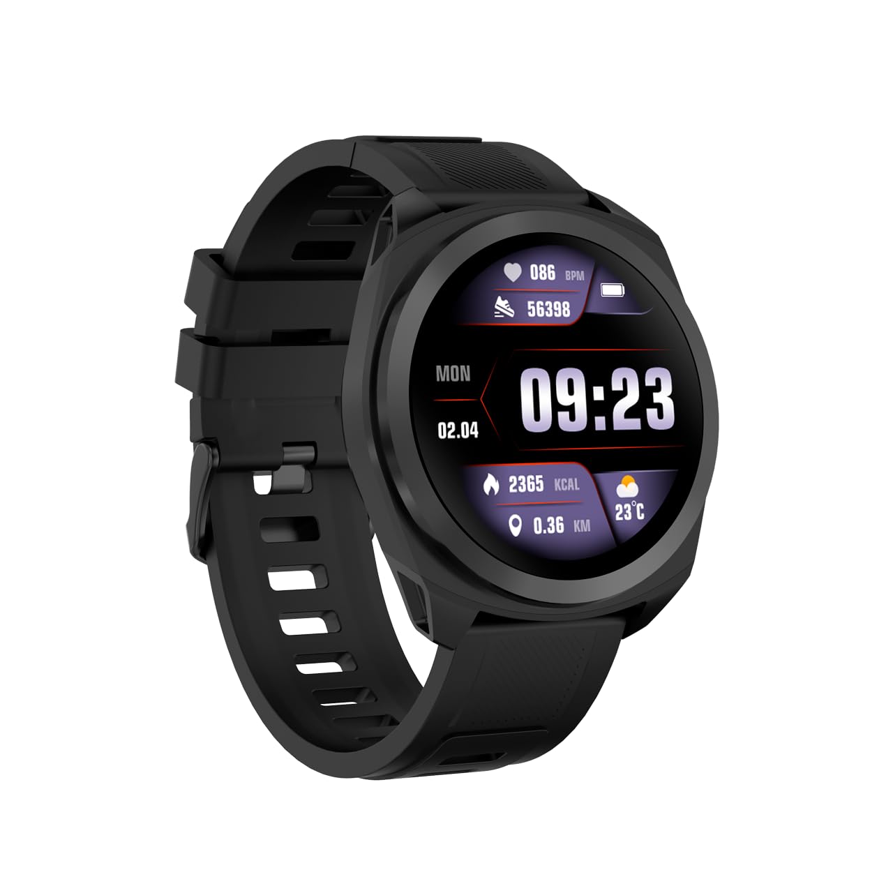 CANYON SW83 - 3,4 cm IPS Fitness Watch GPS STRAVA 128 modalità sportive, SpO2 e frequenza cardiaca in tempo reale 150+ quadranti, pedometro, monitoraggio dello stress e del sonno, orologio per la