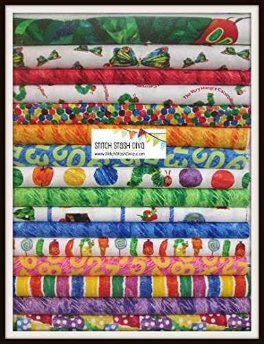 Hungry CaterpillarSuper Bundle (15 Fabrics Plus Panel) (Fat Quarter Bundle)
