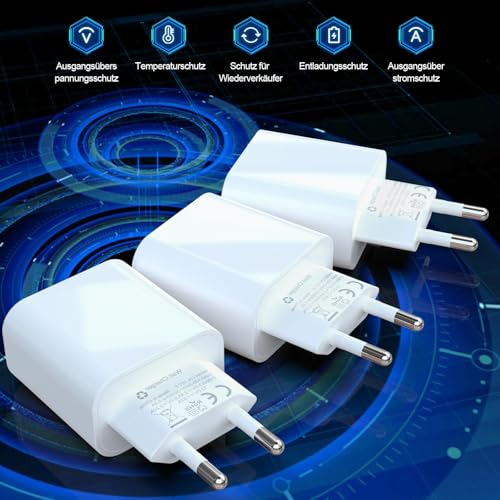 3er-Pack 25W USB C Schnellladegerät für iPhone 16/15/14/13/12/11 SE – Ansicht 2