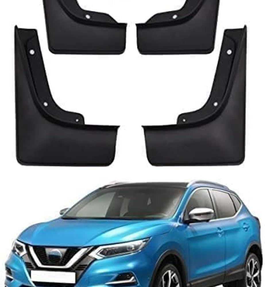 Ljwan Black Car Mud Flaps For Nissan Qashqai J11 2015-2021, Front Rear Wheel Mud Flaps Splash Guards Protection Mudflap Kit Styling Protection Accessories