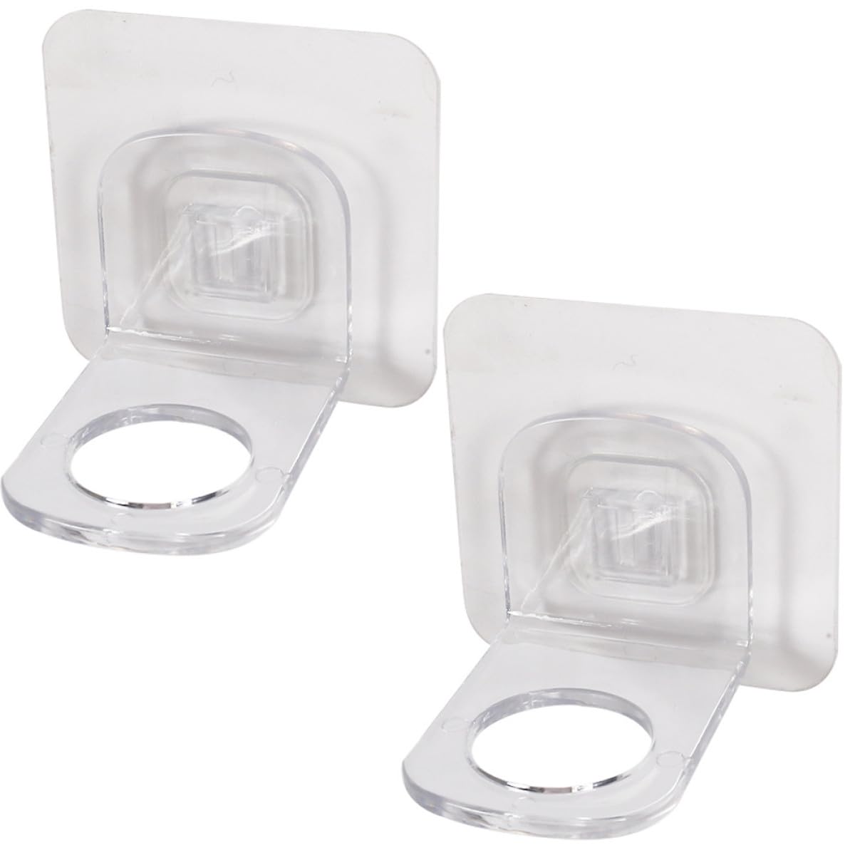 Cabilock Adhesive Shower Caddy Rack for Bathroom Wall Waterproof Nail-Free Shampoo and Shower Gel Holder White Plastic Storage
