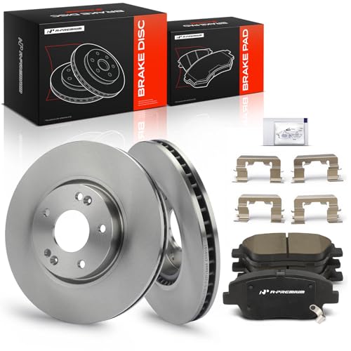 Image of A-Premium 11.81 inch (300mm) Front Vented Brake Rotors and Ceramic Pads Kit